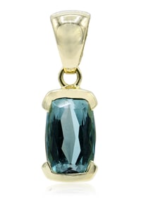 18K Yellow Gold & Tourmaline Pendant