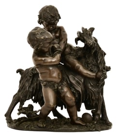 After Michel Claude Clodion (French, 1738-1814), Nymph and Satyr with Putti