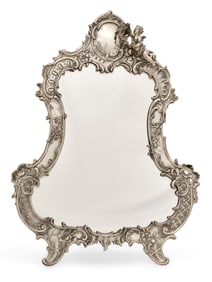 Continental Art Nouveau 800 Silver Mirror