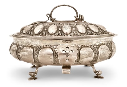 English Sterling Silver Sugar Box, Crichton Brothers, London
