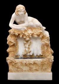 Italian Alabaster Sculptural Lamp