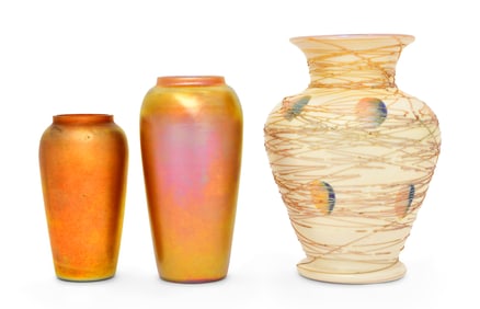 Three Durand Art Glass Vases