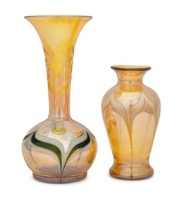 Two Durand Decorated Vases