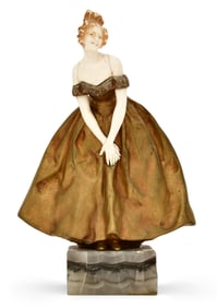 Raphael Nannini (Italian, 19th Century), Bronze Sculpture of a Woman