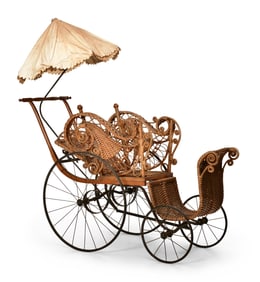 Philadelphia Baby Carriage Factory Victorian Wicker Carriage