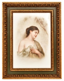 Berlin (K.P.M.) Porcelain Plaque of a Woman