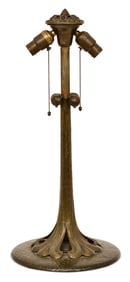 American Patinated & Hammered Copper Table Lamp Base