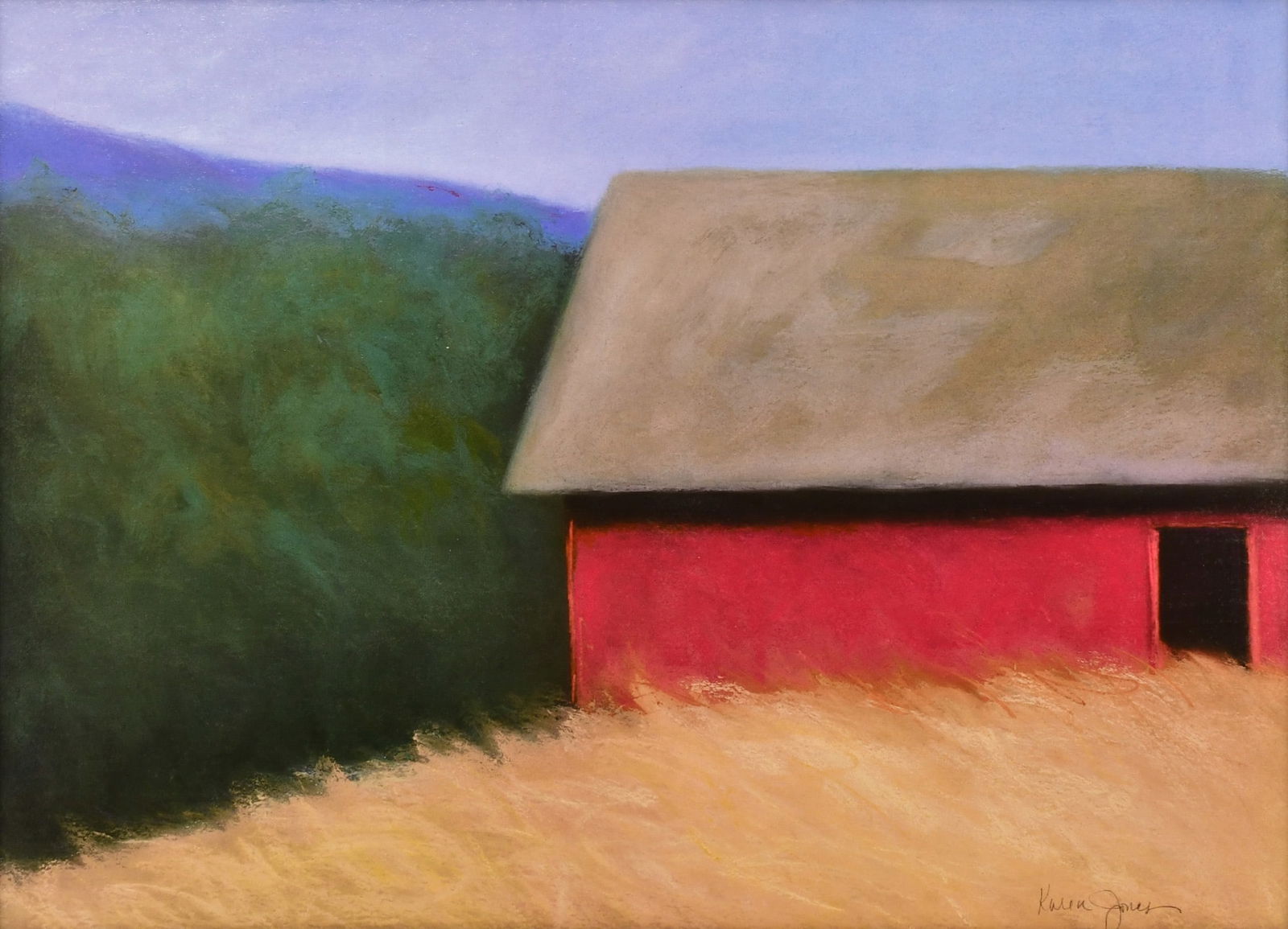 Karen Jones (American, 20th/21st Century), Red Barn (1 of 3)