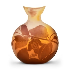 Emile Gallé (1846-1904), Cameo Glass Floral "Pilgrim" Vase