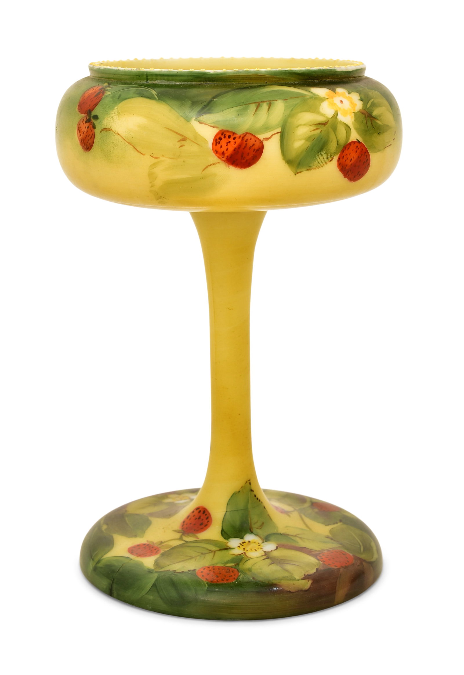 Handel Ware "Raspberry" Compote: Handel Ware "Raspberry" Compote early 20th century signed to the underside and numbered "4066" 8 1/2 x 5 1/2 inches Provenance: Private Collection, Florida