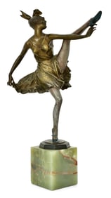 Bruno Zach (Austrian, 1891-1945), Bronze Sculpture of a Female Dancer