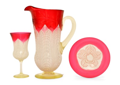 Three Durand "Pulled Feather" Pieces