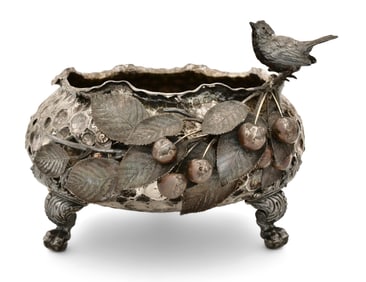 Aesthetic Movement Silverplate Figural Center Bowl