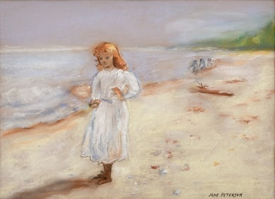 Jane Peterson (American, 1876-1965), Girl Walking on the Beach