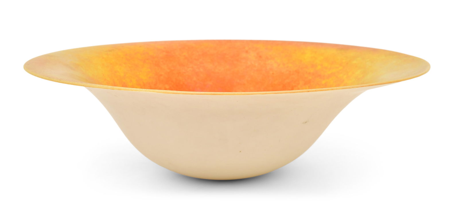 Steuben Aurene & Calcite Glass Bowl: Steuben Glass Works(Corning, New York, est. 1930)Aurene & Calcite Bowlearly 20th centuryiridescent glass4 x 13 3/4 inchesProvenance: Private Collection, Pennsylvania