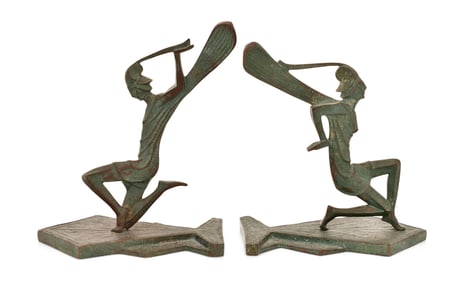 Josef Riedl (Austrian, 1884-1965), Pair of Art Deco Bookends