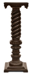 American Carved Mahogany Pedestal