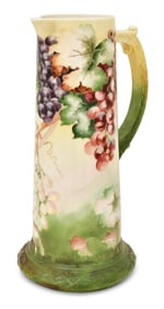 Willets Belleek Hand-Painted Porcelain "Grape" Ewer
