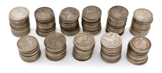 Lot of 179 Morgan Silver Dollars (Mostly Worn)