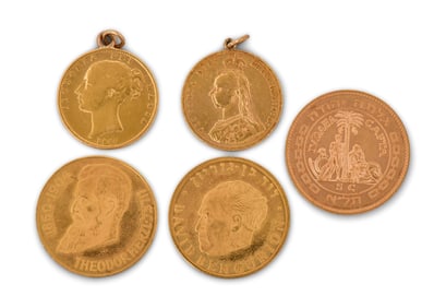 Lot of Foreign Gold Coins & Medallions