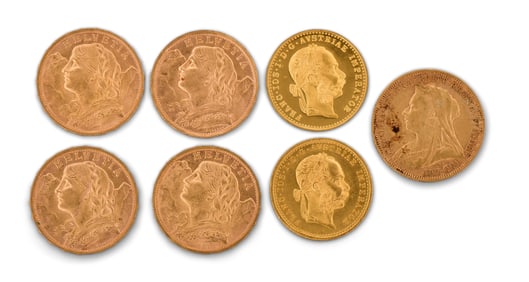 Lot of Seven Foreign Gold Coins