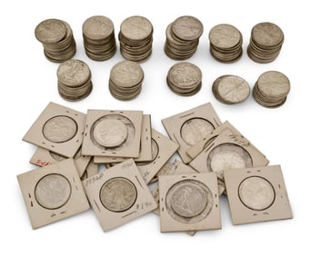 146 Walking Liberty Half Dollars (VG-Uncirculated)