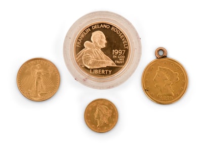 Lot of Four American Gold Coins