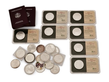 25 American Silver Eagles Coins