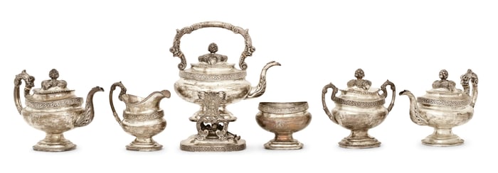 Reed & Barton Sterling Silver Six-Piece Tea & Coffee Service