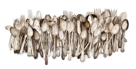 Lot of 10 Pounds of Sterling Silver Flatware