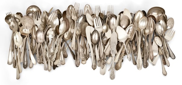 Lot of 10 Pounds of Sterling Silver Flatware
