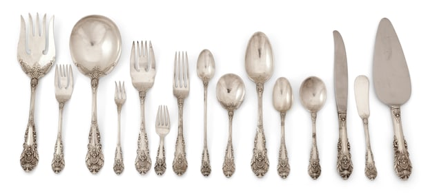 Wallace Sterling Silver "Sir Christopher" Flatware Set, 112 Pieces