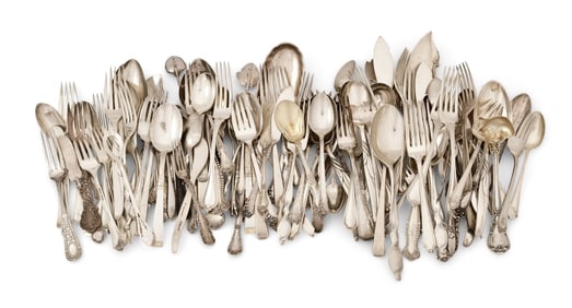 Lot of 10 Pounds of Sterling Silver Flatware