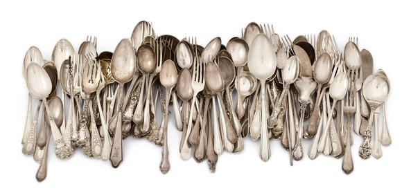 Lot of 10 Pounds of Sterling Silver Flatware