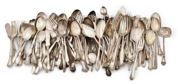 Lot of 10 Pounds of Sterling Silver Flatware