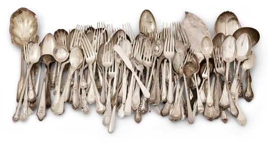 Lot of 10 Pounds of Sterling Silver Flatware