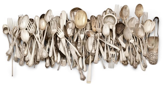 Lot of 10 Pounds of Sterling Silver Flatware