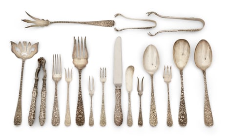 Steiff Sterling Silver "Rose" Flatware Set, 100 Pieces