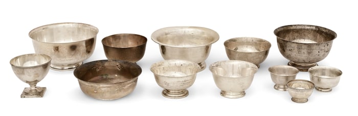 Lot of 12 Sterling Silver Bowls