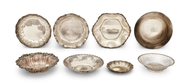 Lot of Eight Sterling Silver Bowls