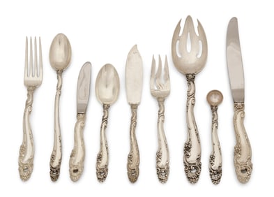 Gorham Sterling Silver "Decor" Flatware Set, 111 Pieces