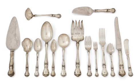 Gorham Sterling Silver "Buckingham" Flatware Set, 111 Pieces