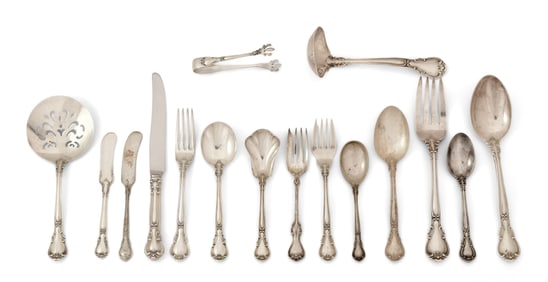 Gorham Sterling Silver "Chantilly" Flatware Set, 80 Pieces