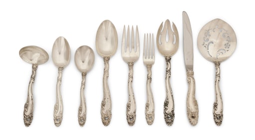 Gorham Sterling Silver "Decor" Flatware Set, 53 Pieces