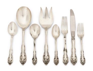 Gorham Sterling Silver "La Scala" Flatware Set, 63 Pieces