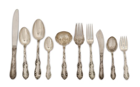 Towle Sterling Silver "Old English" Flatware Set, 63 Pieces