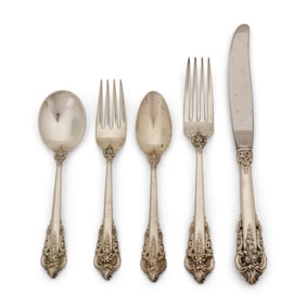 Wallace Sterling Silver "Grande Baroque" Flatware Set, 42 Pieces