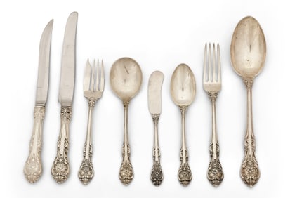 Gorham Sterling Silver "King Edward" Flatware Set, 50 Pieces