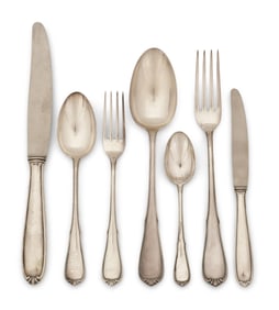 55-Piece 800 Silver Flatware Set