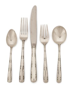 Gorham Sterling Silver "Camellia" Flatware Set, 58 Pieces